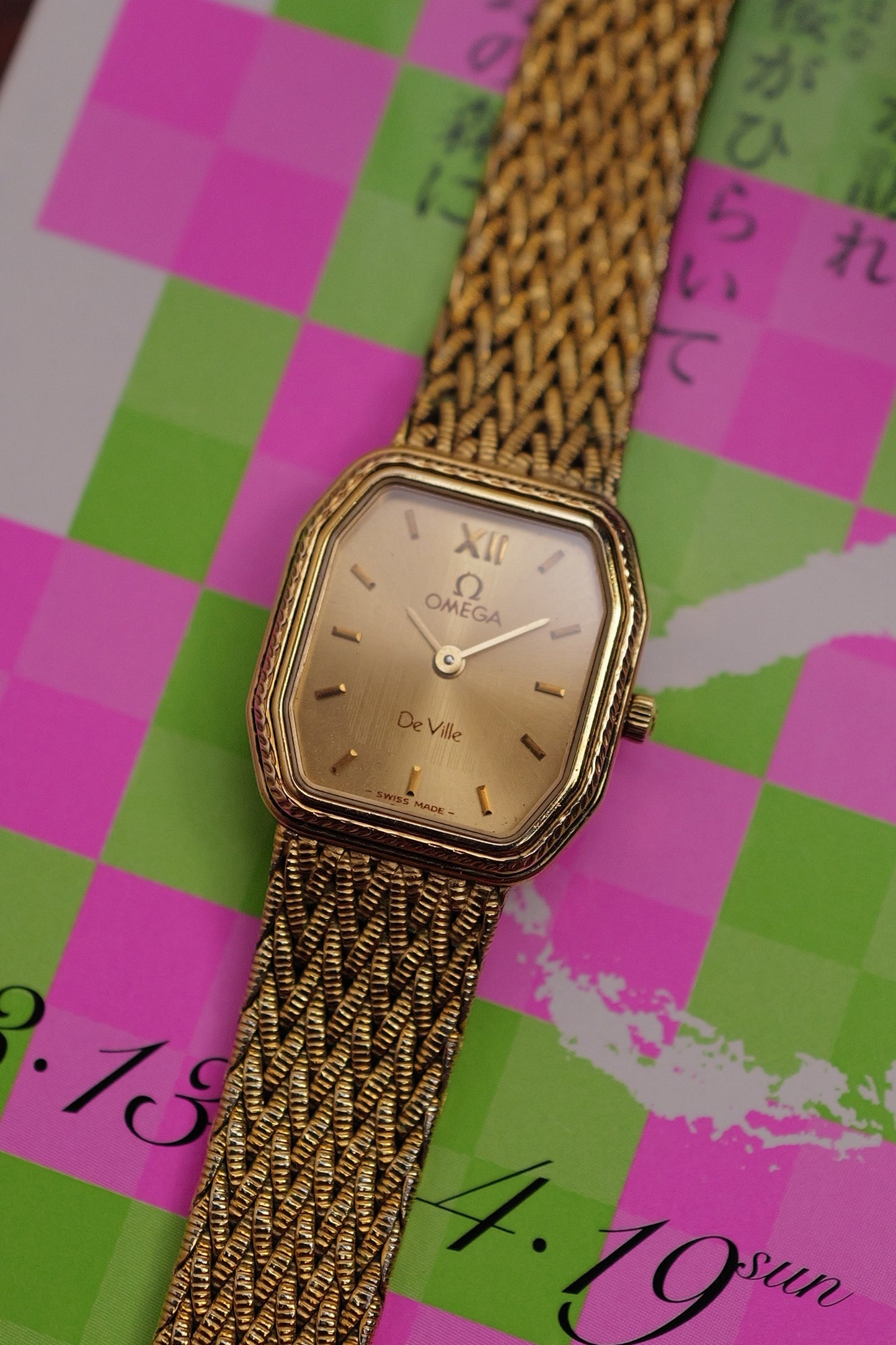 Omega De-ville integrated Bracelet "sunburst" Circa. 1980s