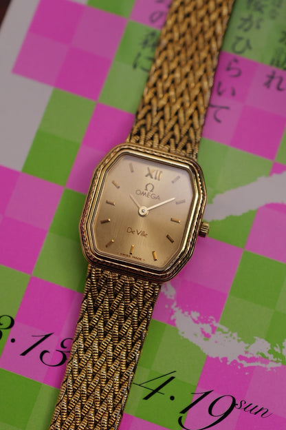Omega De-ville integrated Bracelet "sunburst" Circa. 1980s