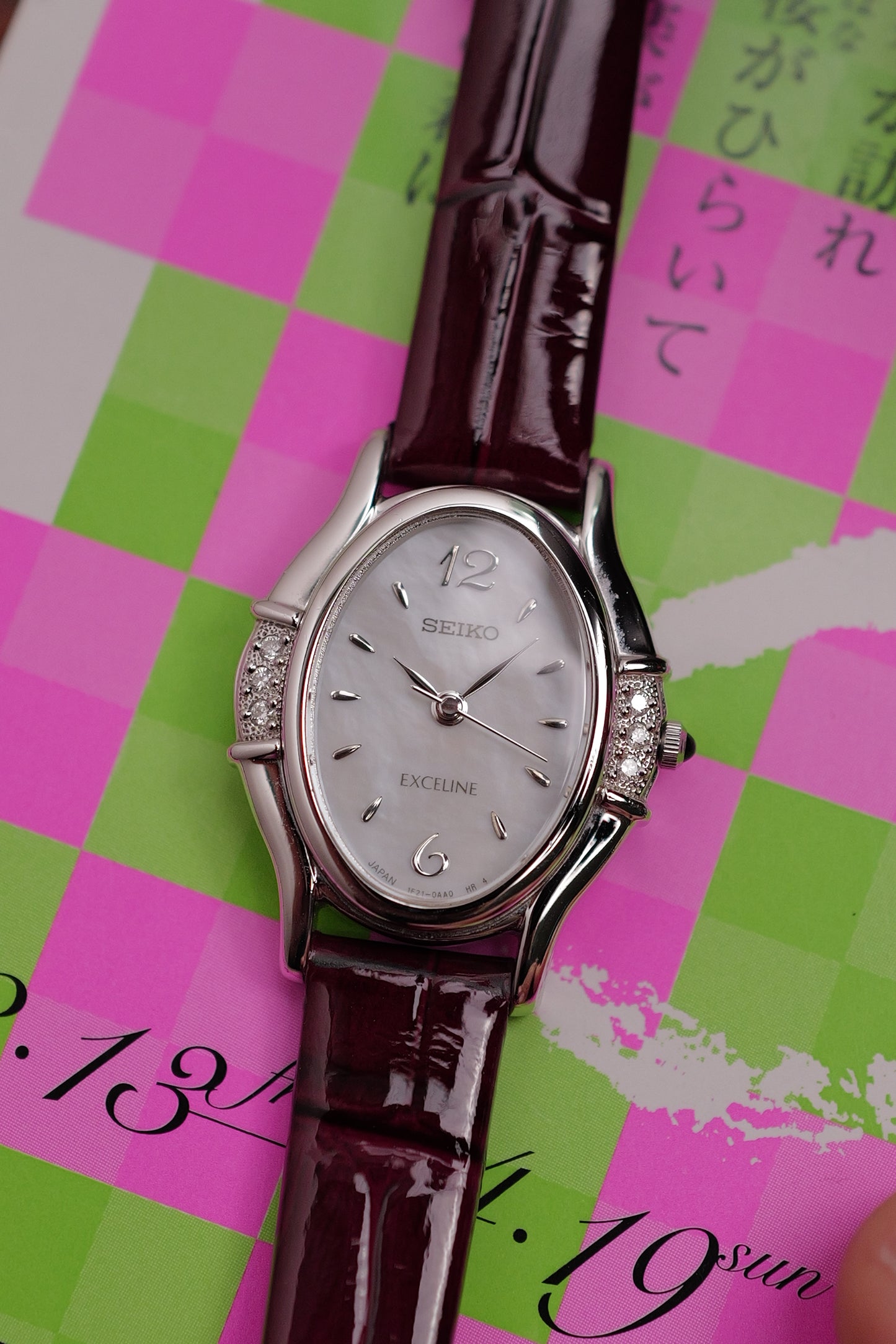 Seiko Exceline Mother of Pearl Diamond Bezel Circa. 1992
