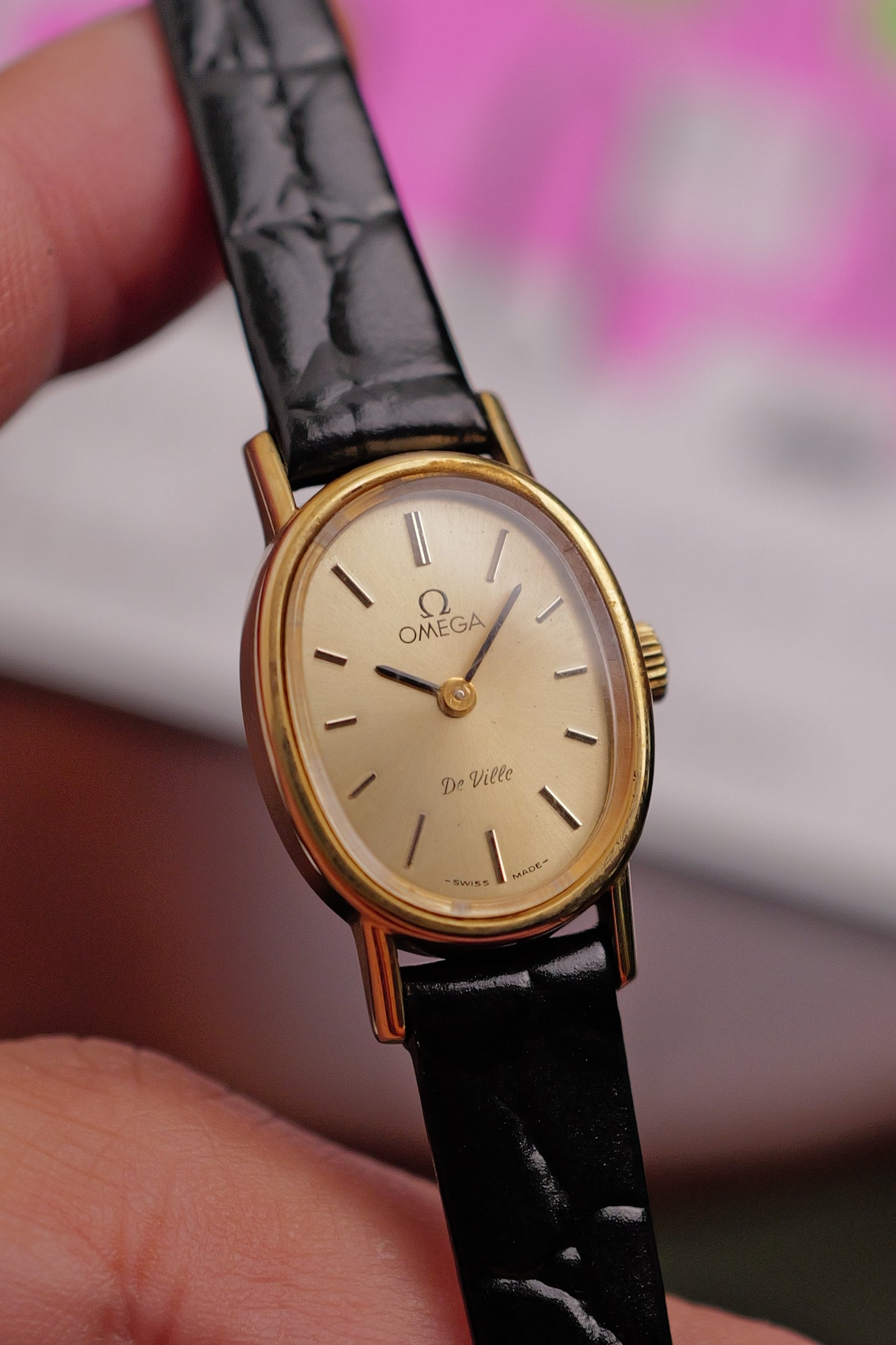 Ladies' Omega Mini Ellipse De-ville ref 511.0553 w/ original buckle