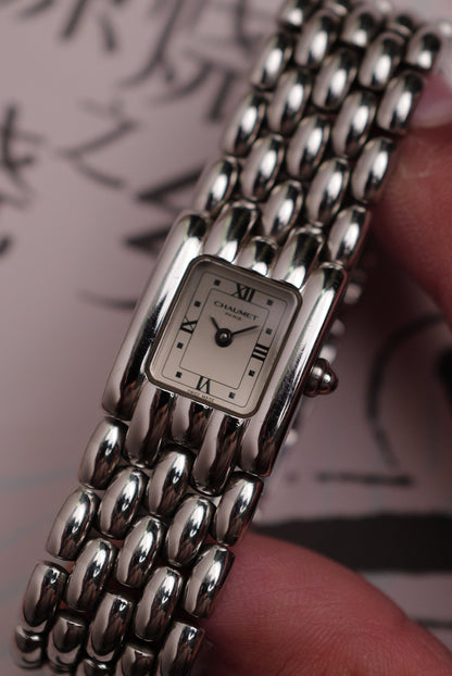 Chaumet Khesis Bracelet "Brushed silver dial" Circa. 2000s