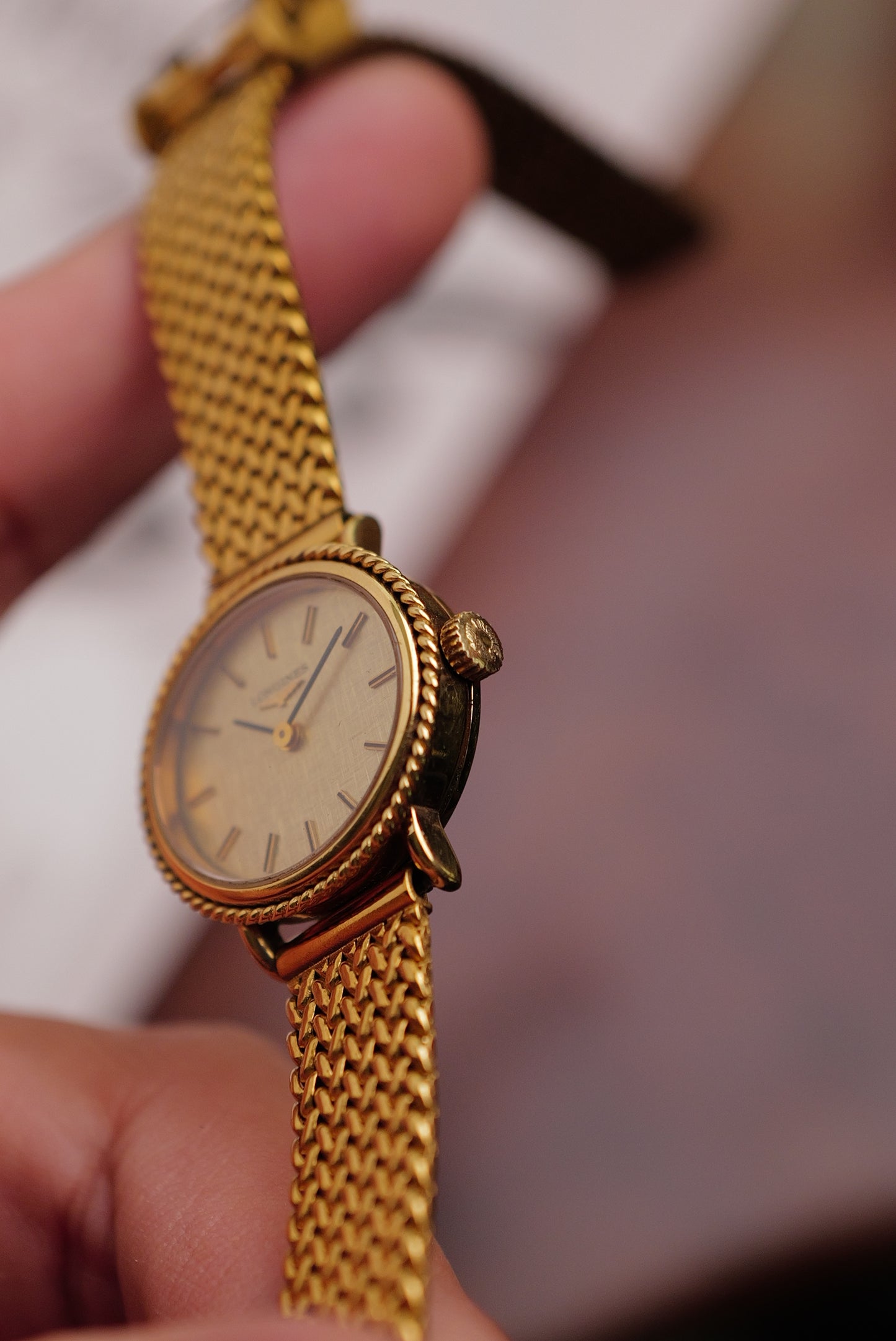 Longines Oval Bead Bezel w/ custom bracelet Circa. 1970s