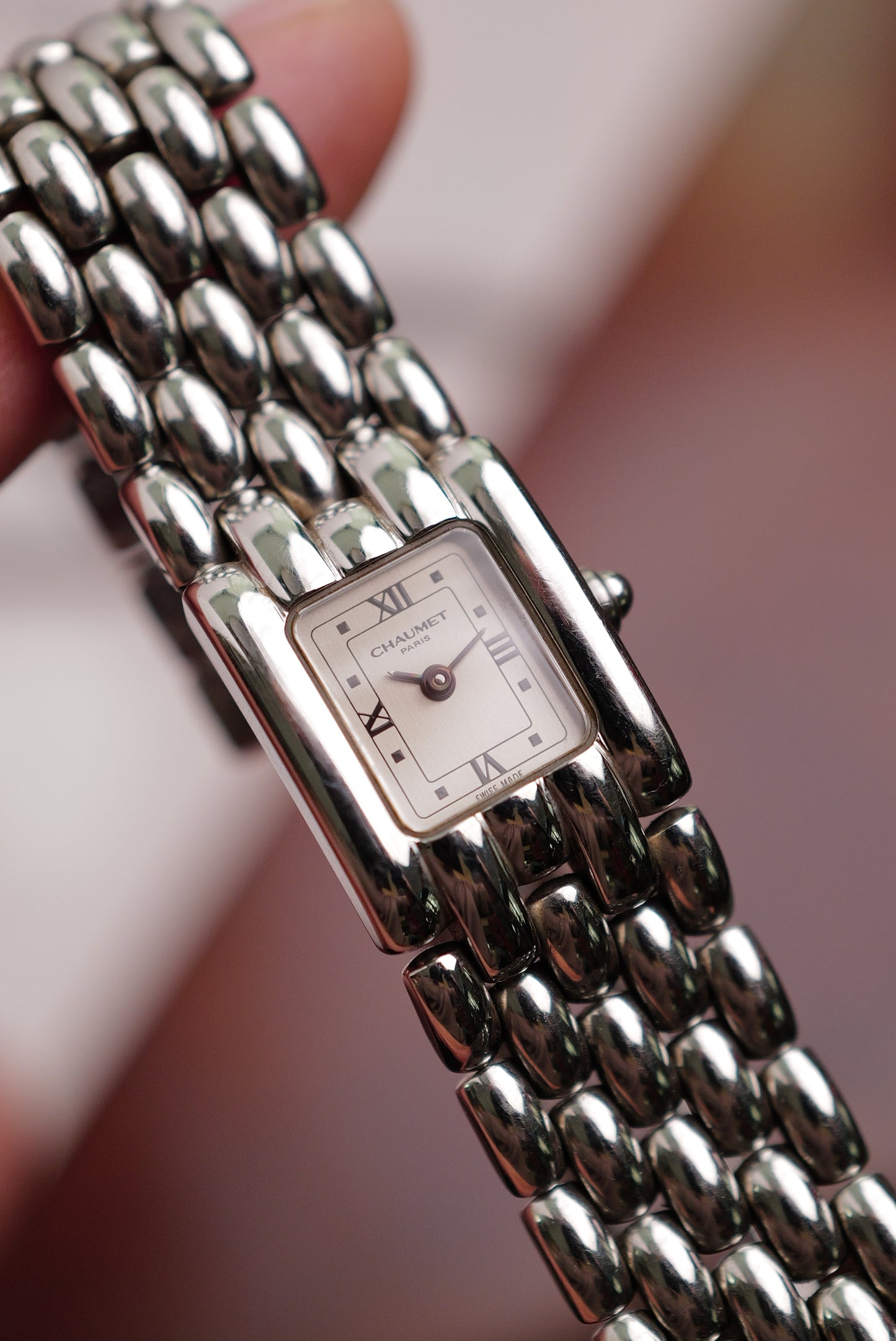 Chaumet Khesis Bracelet "Brushed silver dial" Circa. 2000s