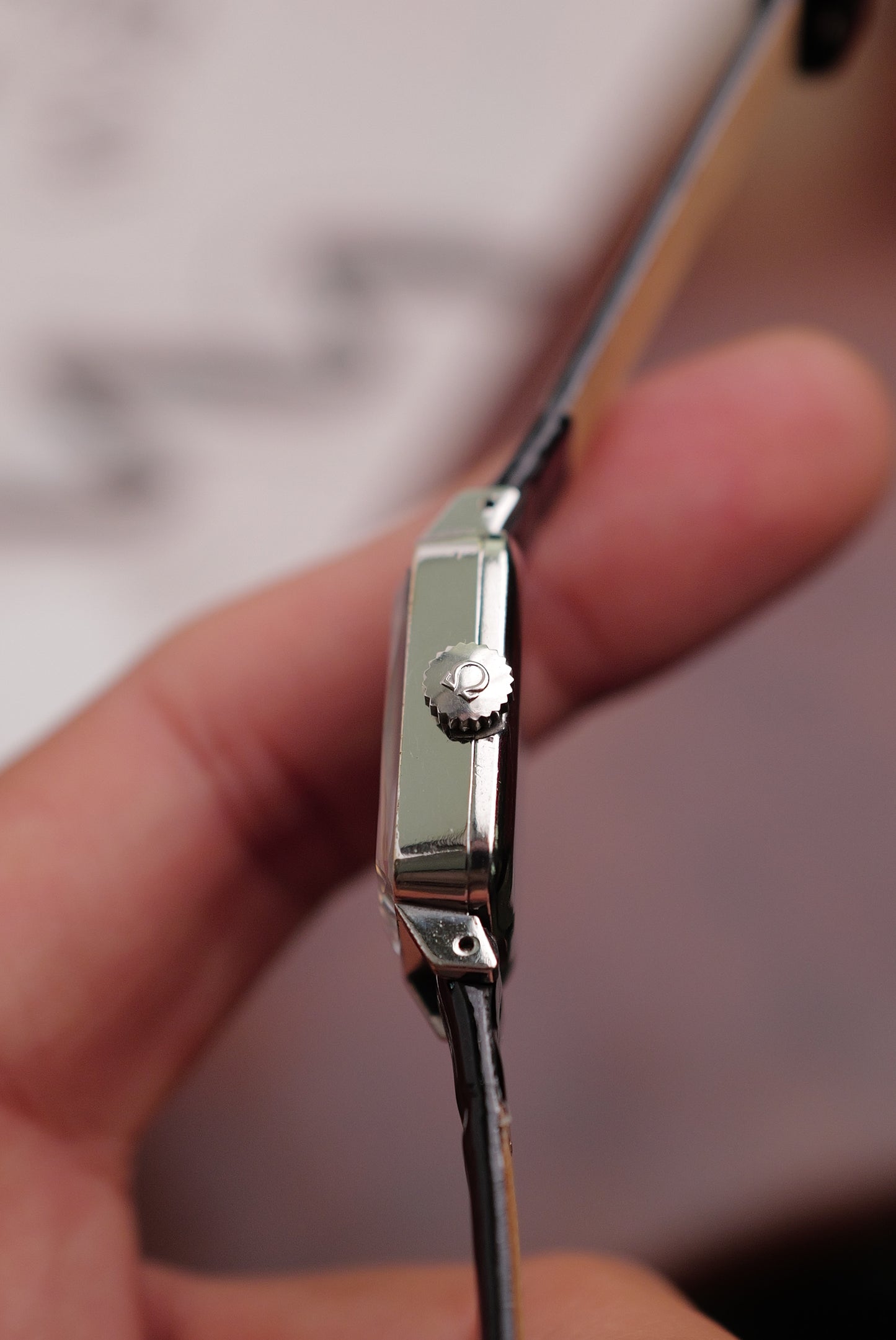 Omega De-ville "Andrew Grima" in steel Circa. 1970s