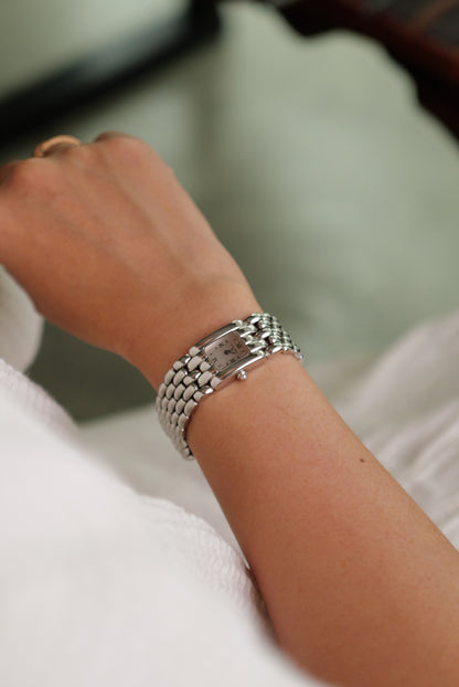 Chaumet Khesis Bracelet "Brushed silver dial" Circa. 2000s