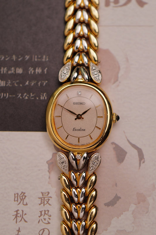 Seiko Exceline "Diamond Leaf" Mother of Pearl Circa.1990