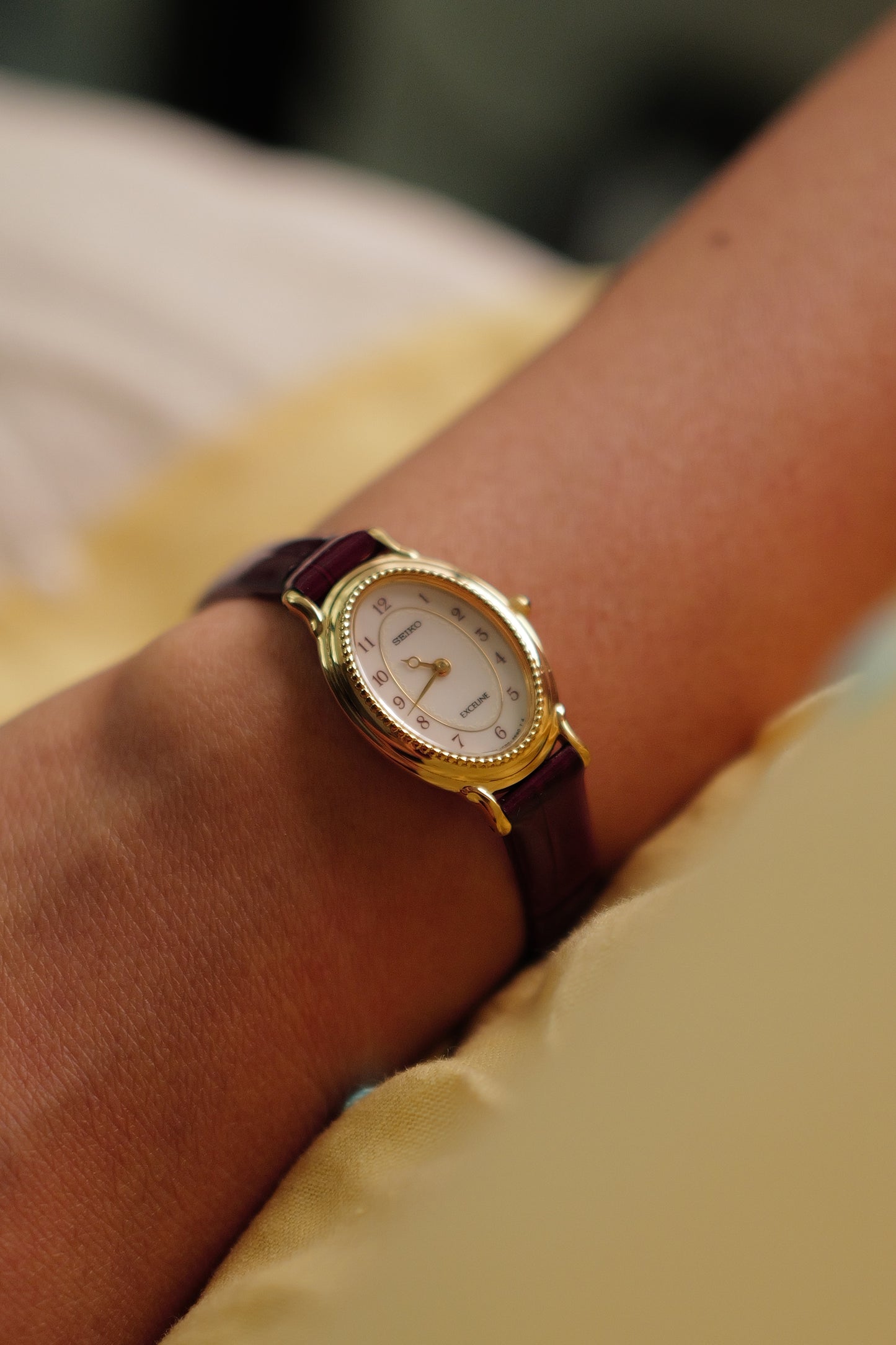 Seiko Exceline Mother of Pearl with beaded bezel Circa. 1992