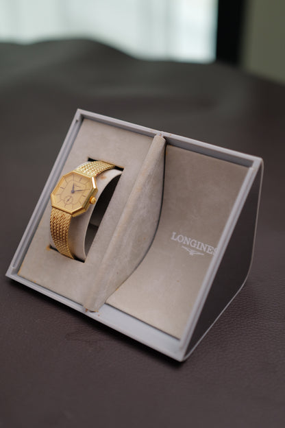 Longines "Octa"Ladies integrated bracelet w/ original box Circa. 1970s