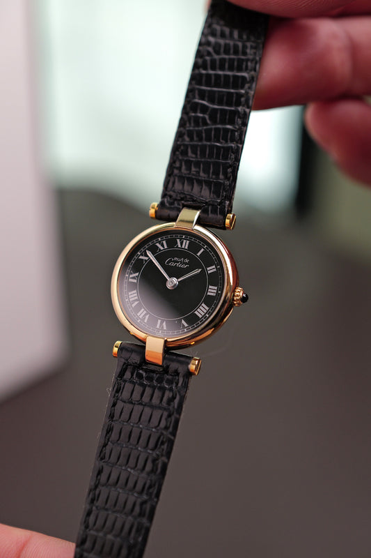 Cartier Vendome "Classic Onyx" Lacquer SM Quartz w/ original box