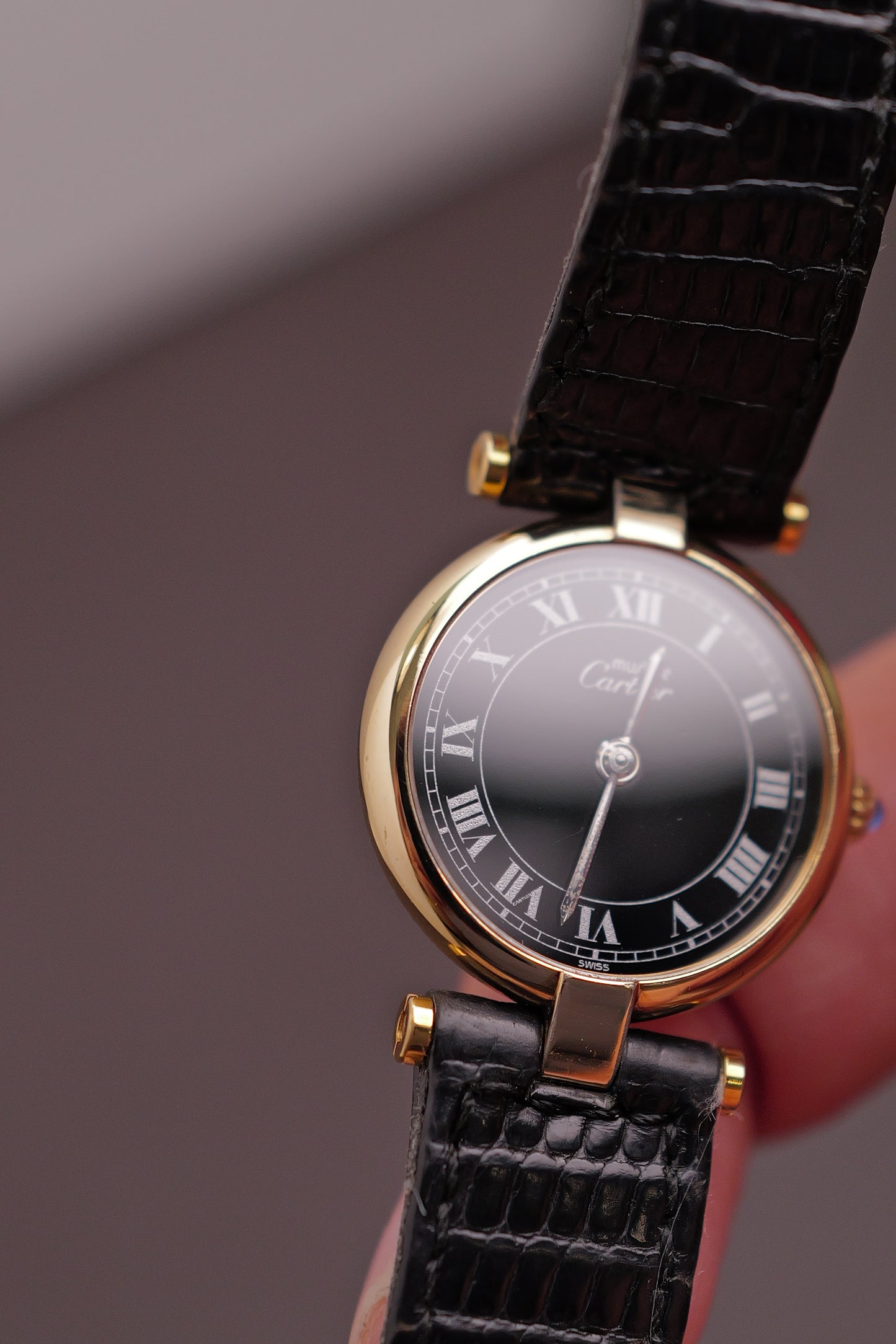 Cartier Vendome "Classic Onyx" Lacquer SM Quartz w/ original box