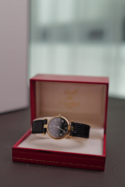 Cartier Vendome "Classic Onyx" Lacquer SM Quartz w/ original box