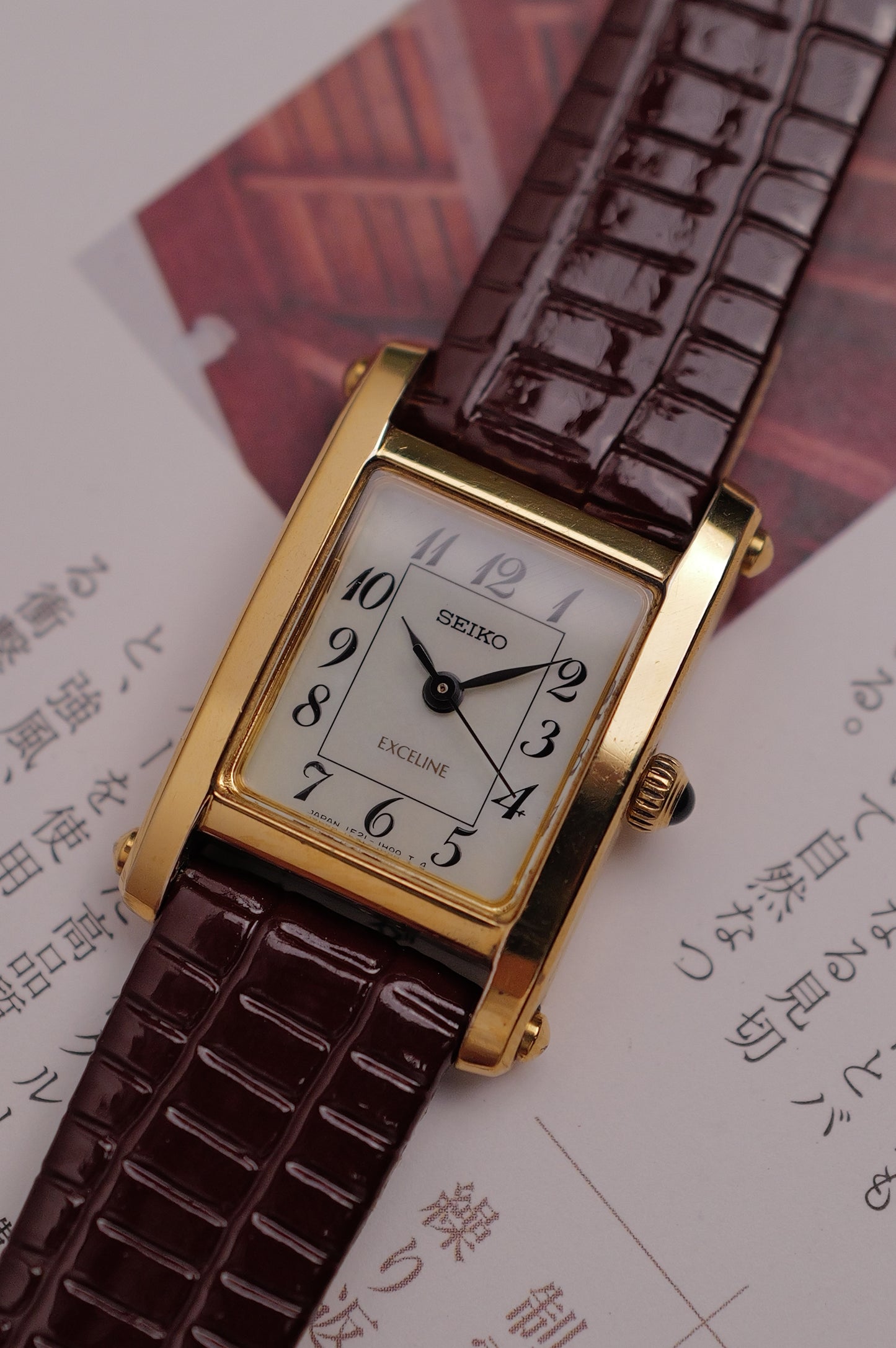 Seiko Exceline "Tank Normale" Mother of Pearl Circa. 1995