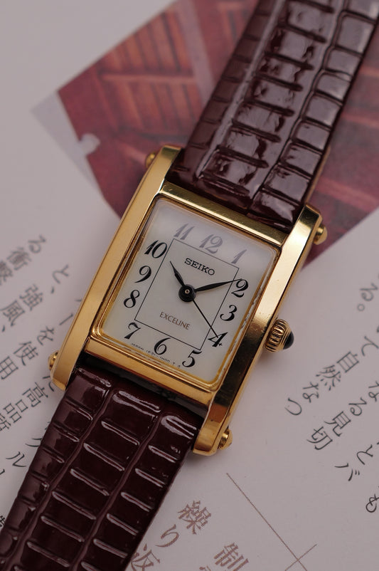 Seiko Exceline "Tank Normale" Mother of Pearl Circa. 1995