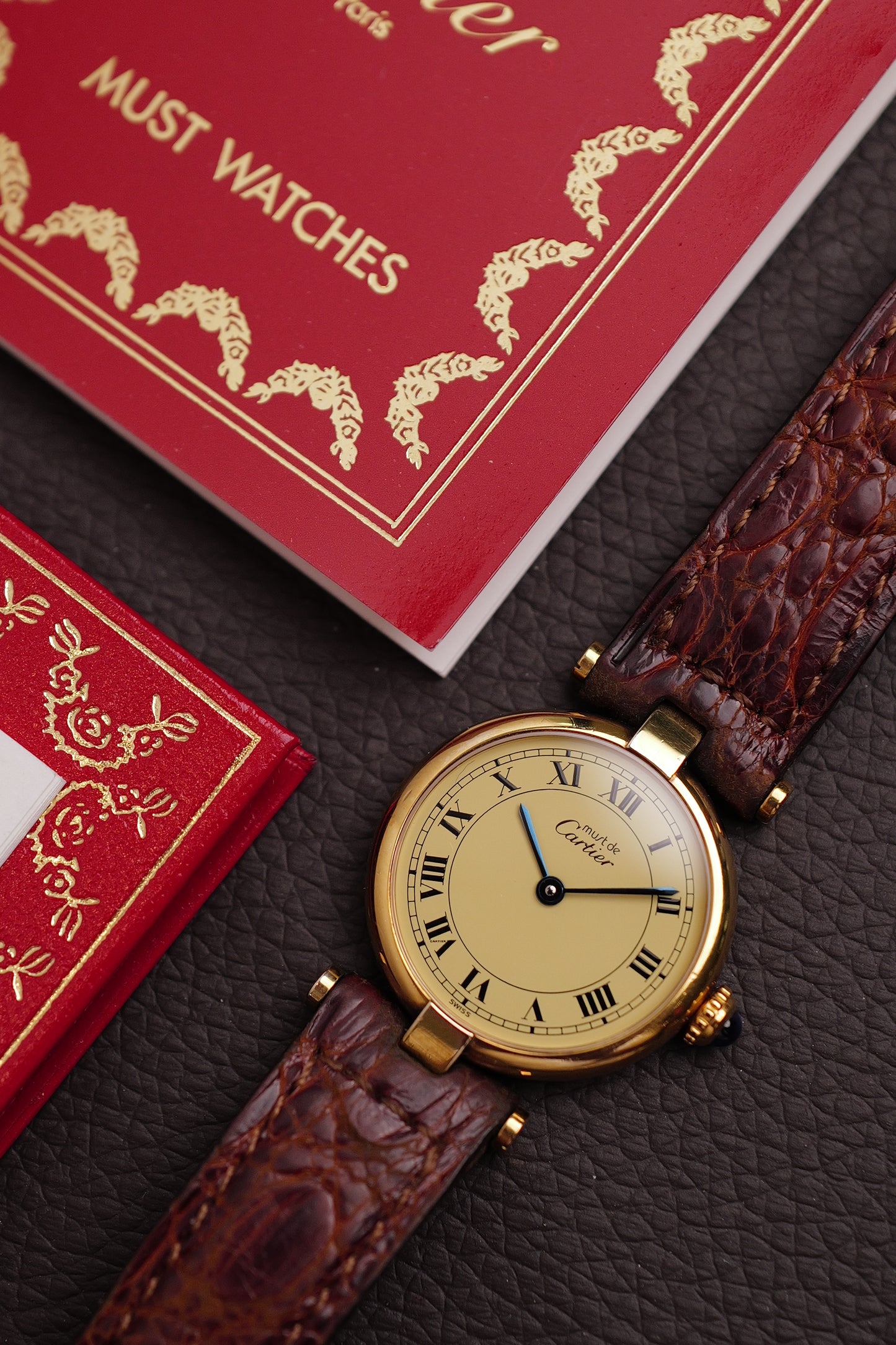 Cartier Vendome SM "Classic Lemon" Circa. 1980s w/ box and instruction Booklet