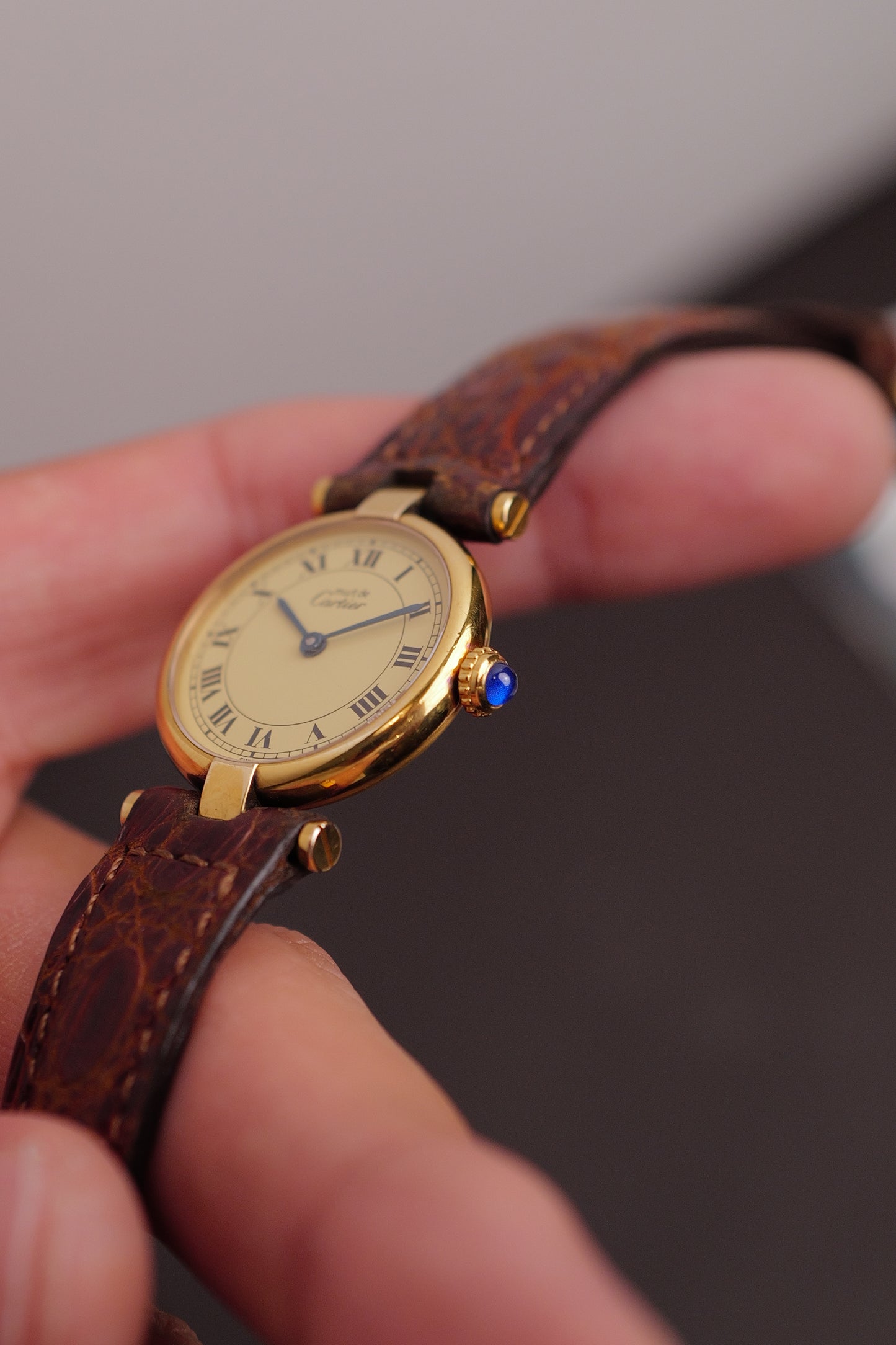 Cartier Vendome SM "Classic Lemon" Circa. 1980s w/ box and instruction Booklet