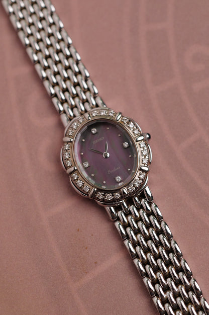 Seiko Exceline "Diamond petals" Mother of pearl circa. 1990