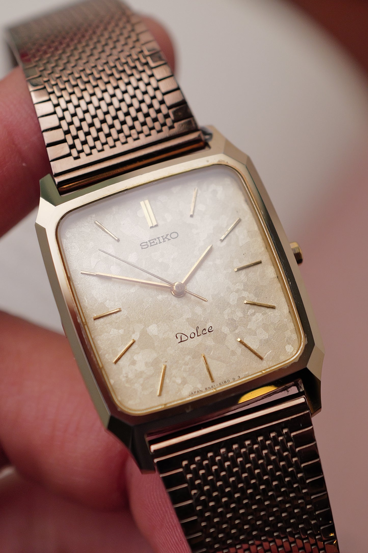 Seiko Dolce "icy-flake" tungsten Carbide Circa. 1982