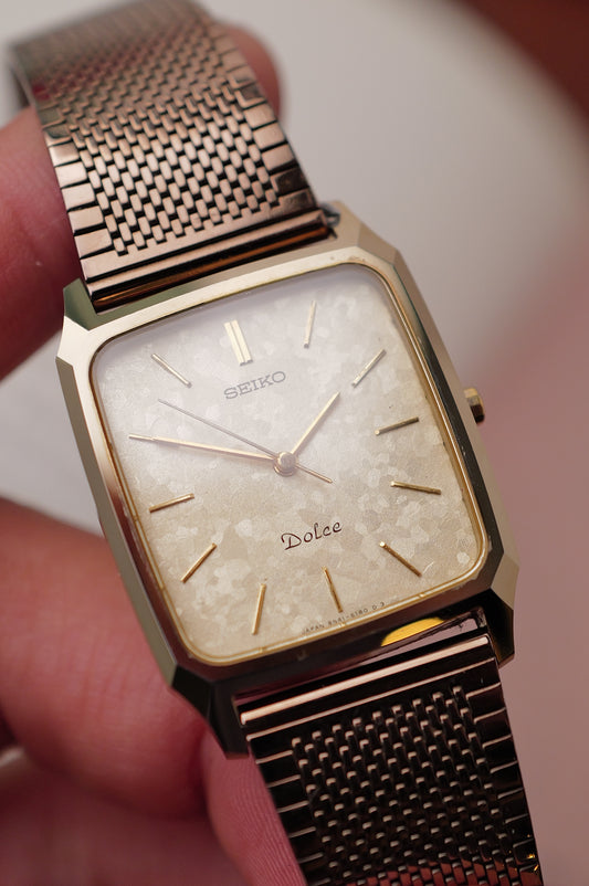 Seiko Dolce "icy-flake" tungsten Carbide Circa. 1982