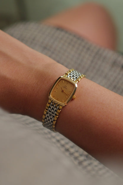 Omega De-ville "Classic Tonneau 2-tone" Circa. 1990s