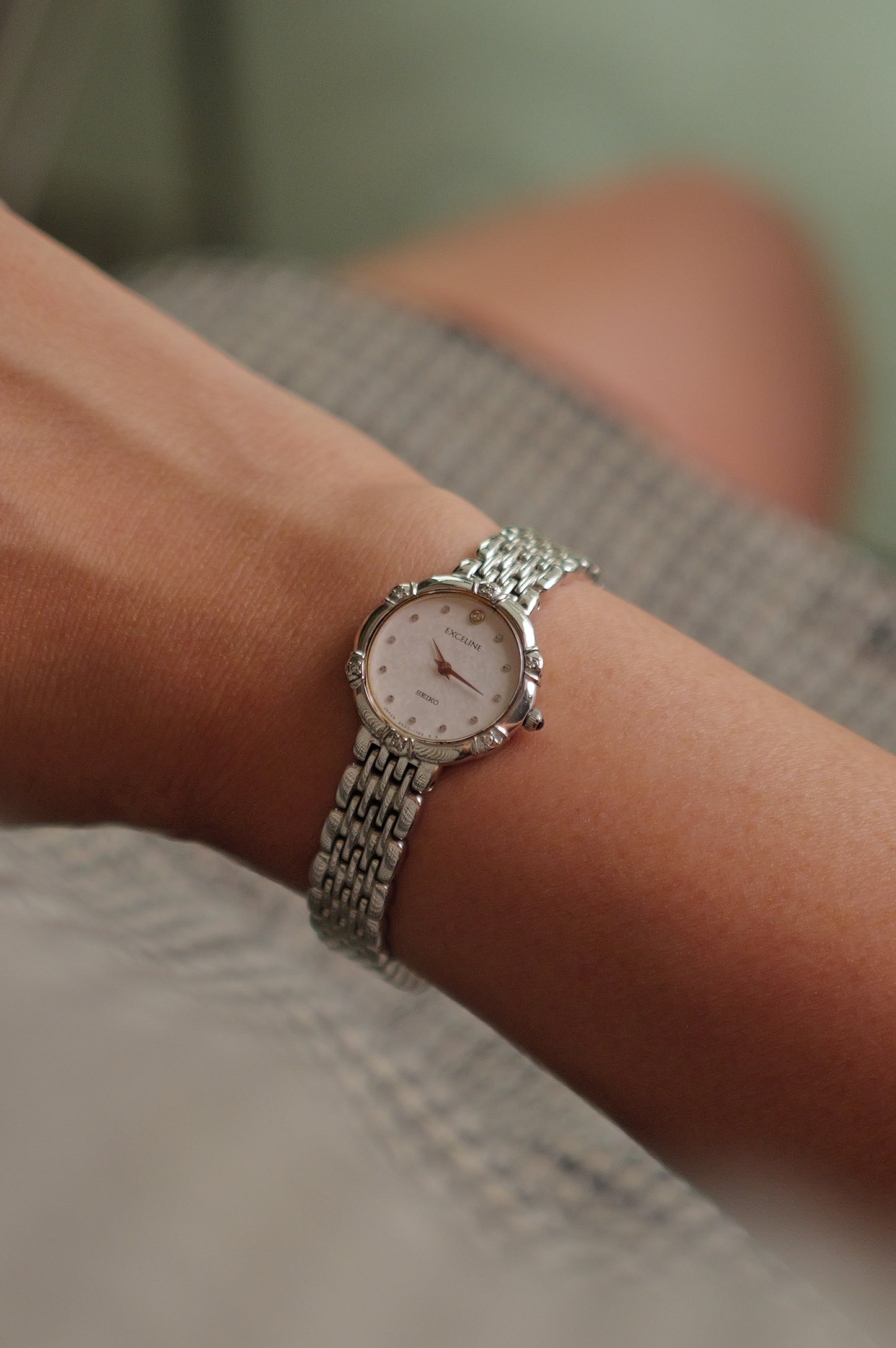 Seiko Exceline "Floral bezel" Diamonds Circa.1990