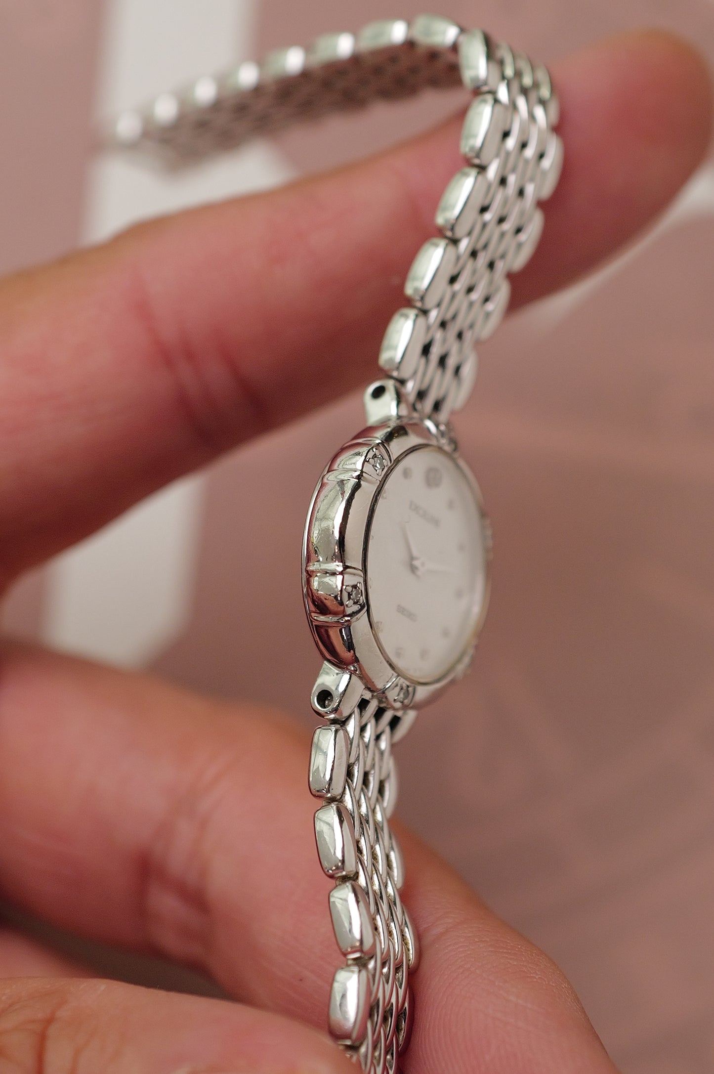 Seiko Exceline "Floral bezel" Diamonds Circa.1990