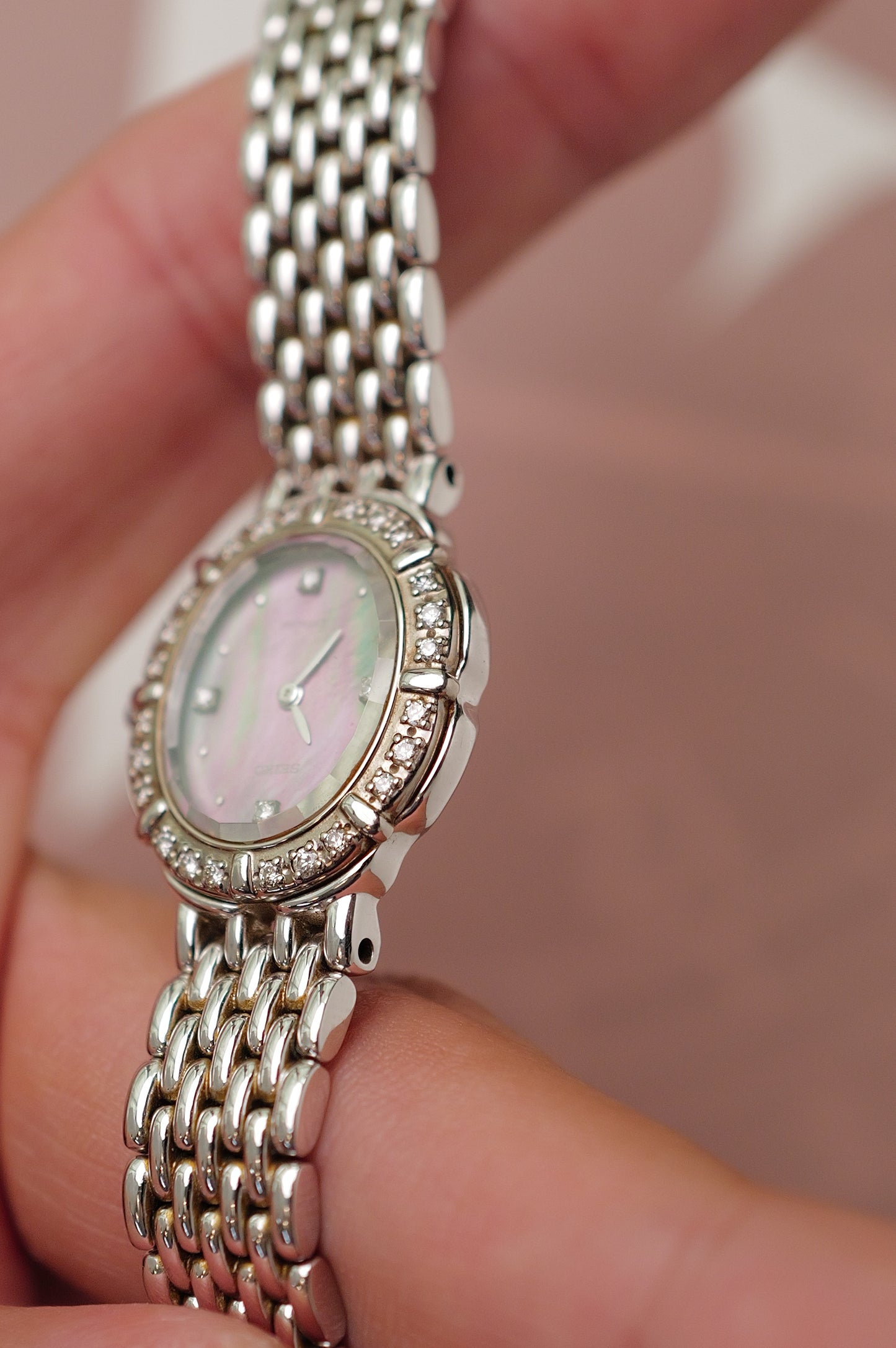 Seiko Exceline "Diamond petals" Mother of pearl circa. 1990
