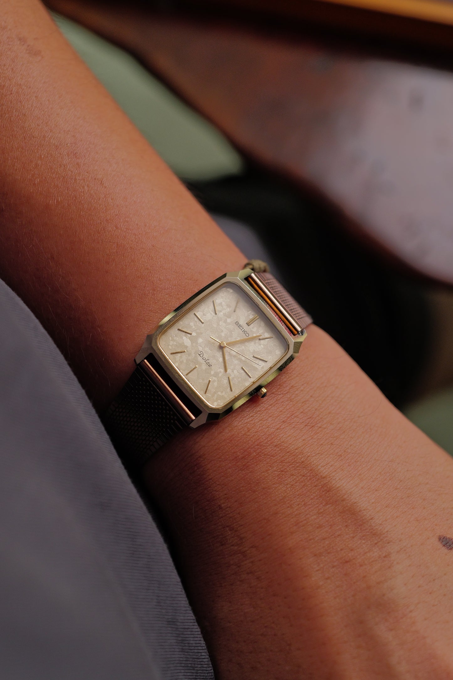 Seiko Dolce "icy-flake" tungsten Carbide Circa. 1982