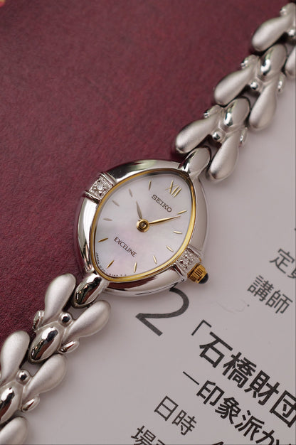 Seiko Exceline Mother of Pearl dial Tear-drop Bracelet Circa.1992
