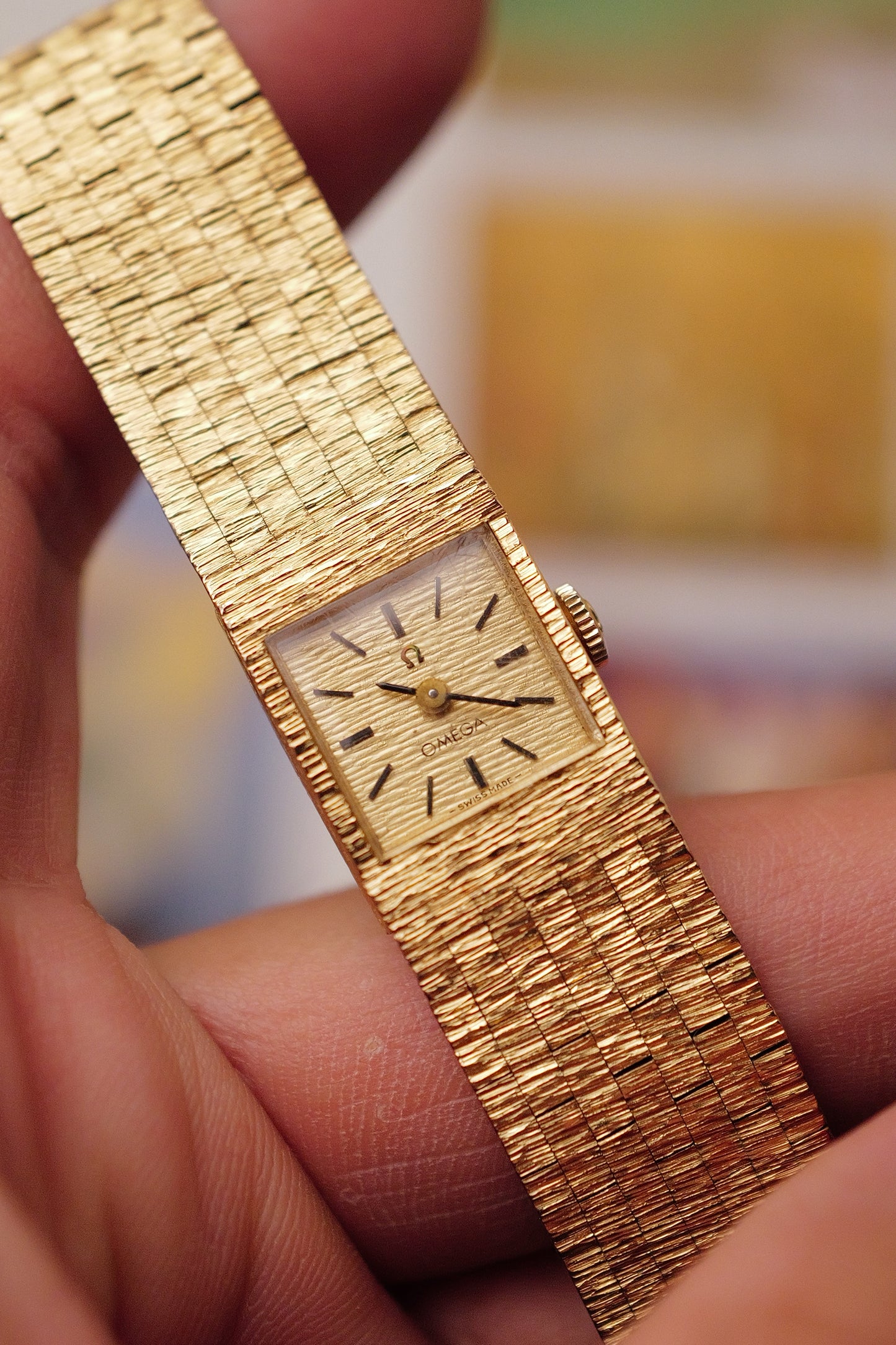 Omega Art-Deco "bark" Bracelet Circa. 1970s