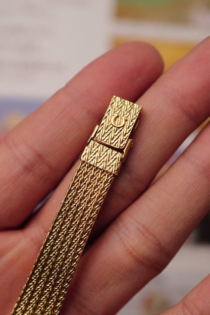 omega De-ville "waffle" Integrated Bracelet Circa. 1980s