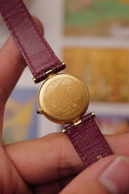 Cartier Vendome "Burgundy" Lacquer SM w/ box circa. 1980s