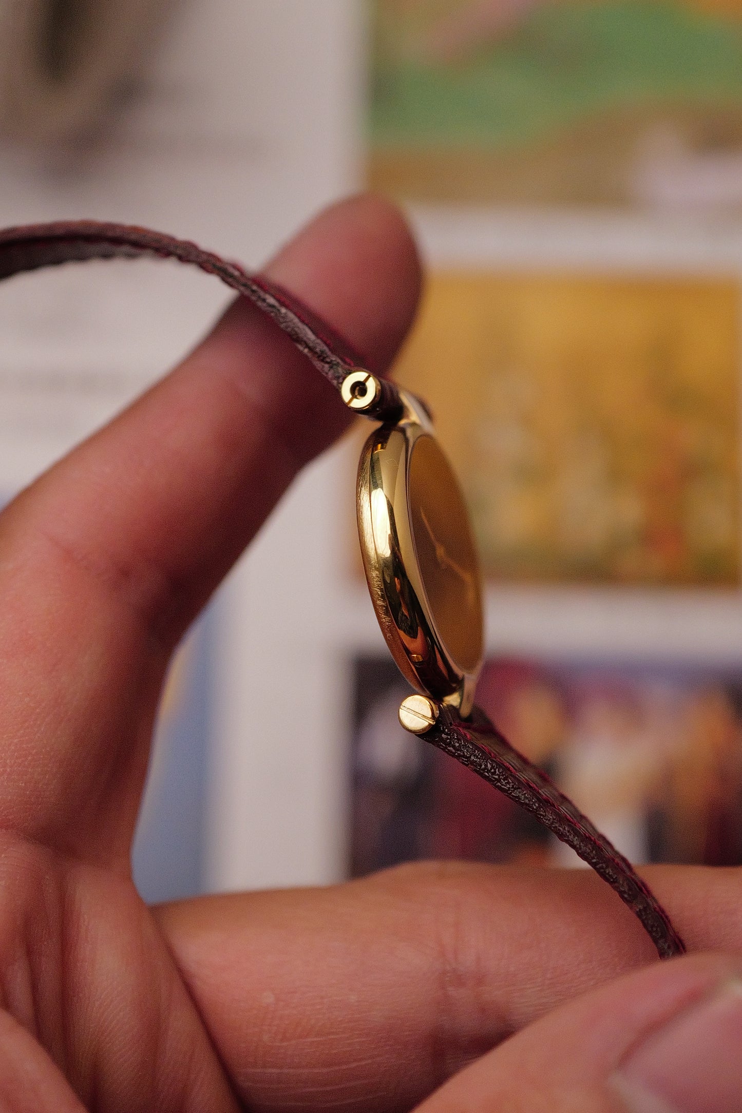 Cartier Vendome "Burgundy" Lacquer SM w/ box circa. 1980s