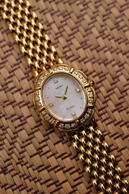 Seiko Exceline "Diamond Petal" Mother of Pearl Dial Circa. 1990