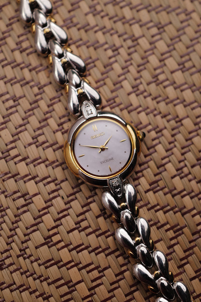 Seiko Exceline Mother of Pearl "2 tone teardrop" Circa. 1995
