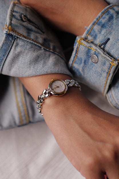 Seiko Exceline Mother of Pearl "2 tone teardrop" Circa. 1995