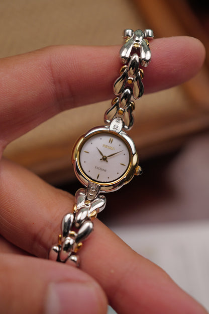 Seiko Exceline Mother of Pearl "2 tone teardrop" Circa. 1995