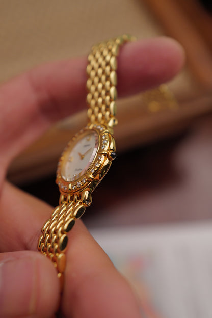 Seiko Exceline "Diamond Petal" Mother of Pearl Dial Circa. 1990