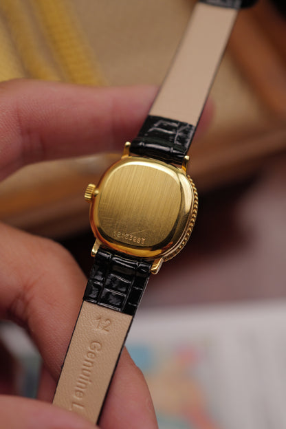 Longines "Ribbon Onyx" Cushion case Circa. 1970s