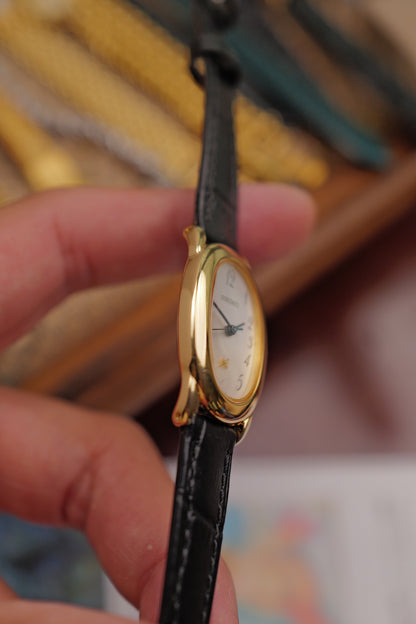 Seiko Ladies "Baignoire" Gold Circa. 1995