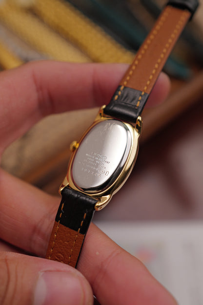 Seiko Ladies "Baignoire" Gold Circa. 1995