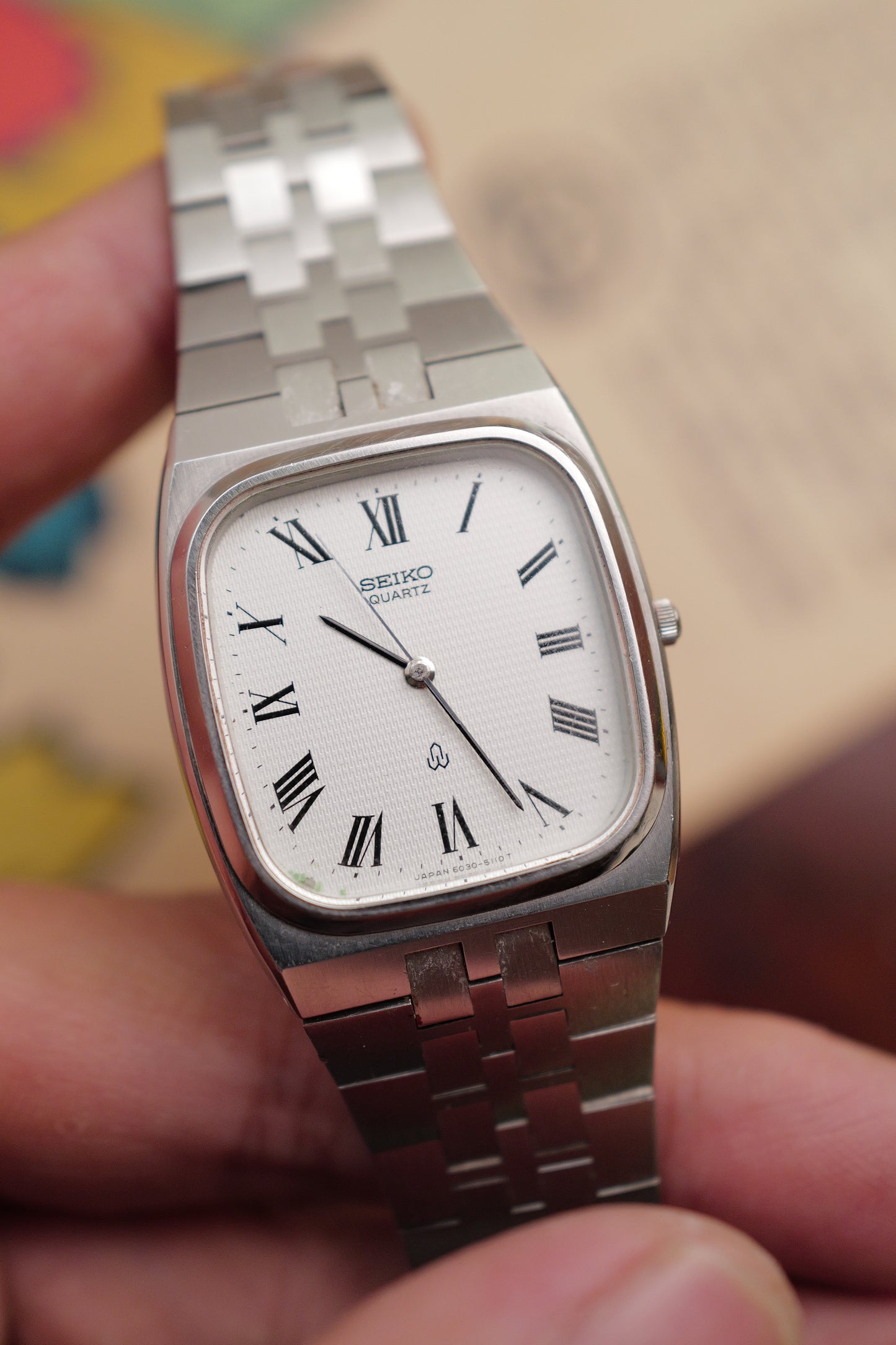 Seiko Quartz Integrated Brick Bracelet Circa. 1980