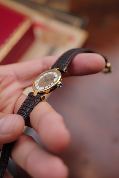 Cartier Vendome "Trio Art-Deco" Lacquer SM Quartz Circa.1980s