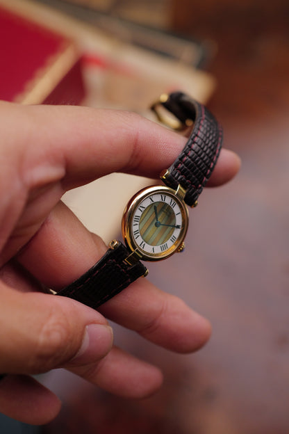 Cartier Vendome "Trio Art-Deco" Lacquer SM Quartz Circa.1980s