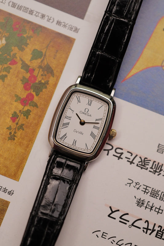 Omega De-ville "tonneau" in steel Circa, 1980s