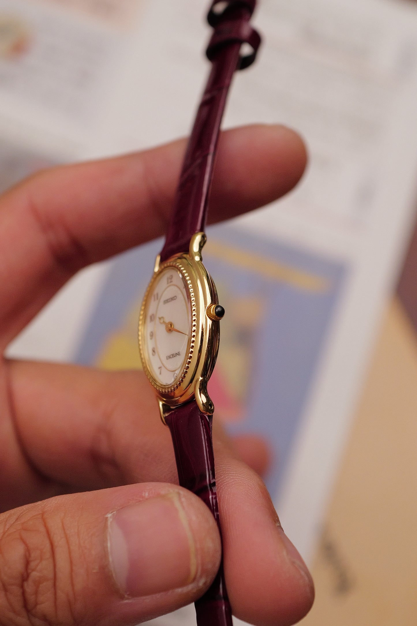 Seiko Exceline Mother of Pearl with beaded bezel Circa. 1992