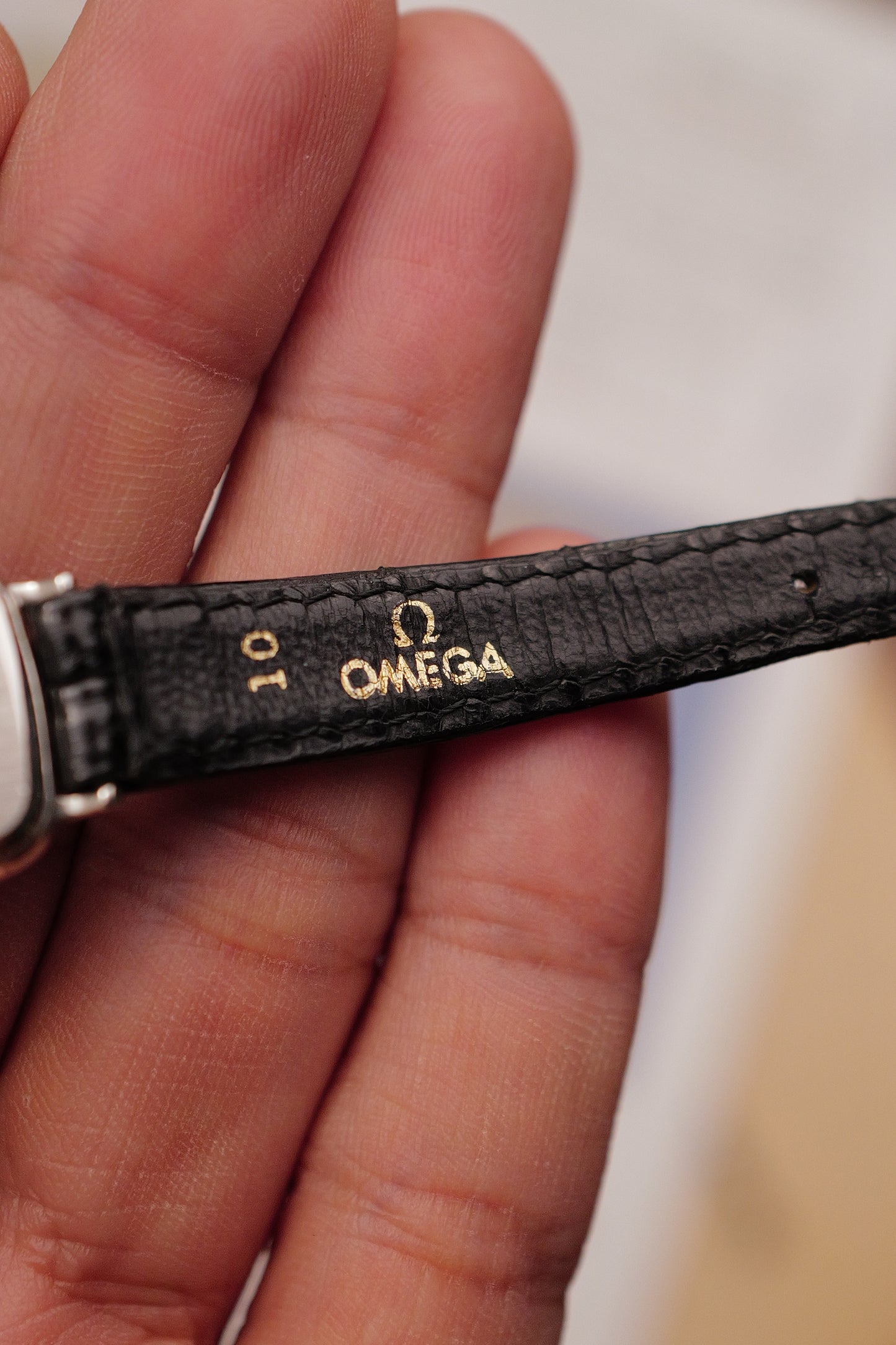 Omega De-ville "tonneau" in steel Circa, 1980s