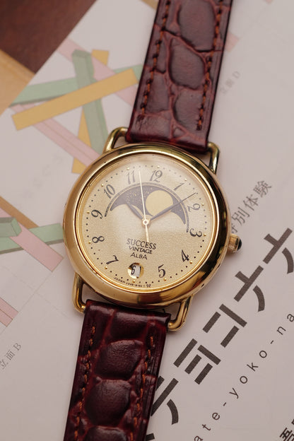 Seiko Alba "pebble moonphase" Circa. 1980s