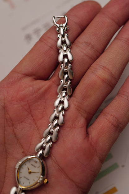 Seiko Exceline Mother of Pearl dial Tear-drop Bracelet Circa.1992