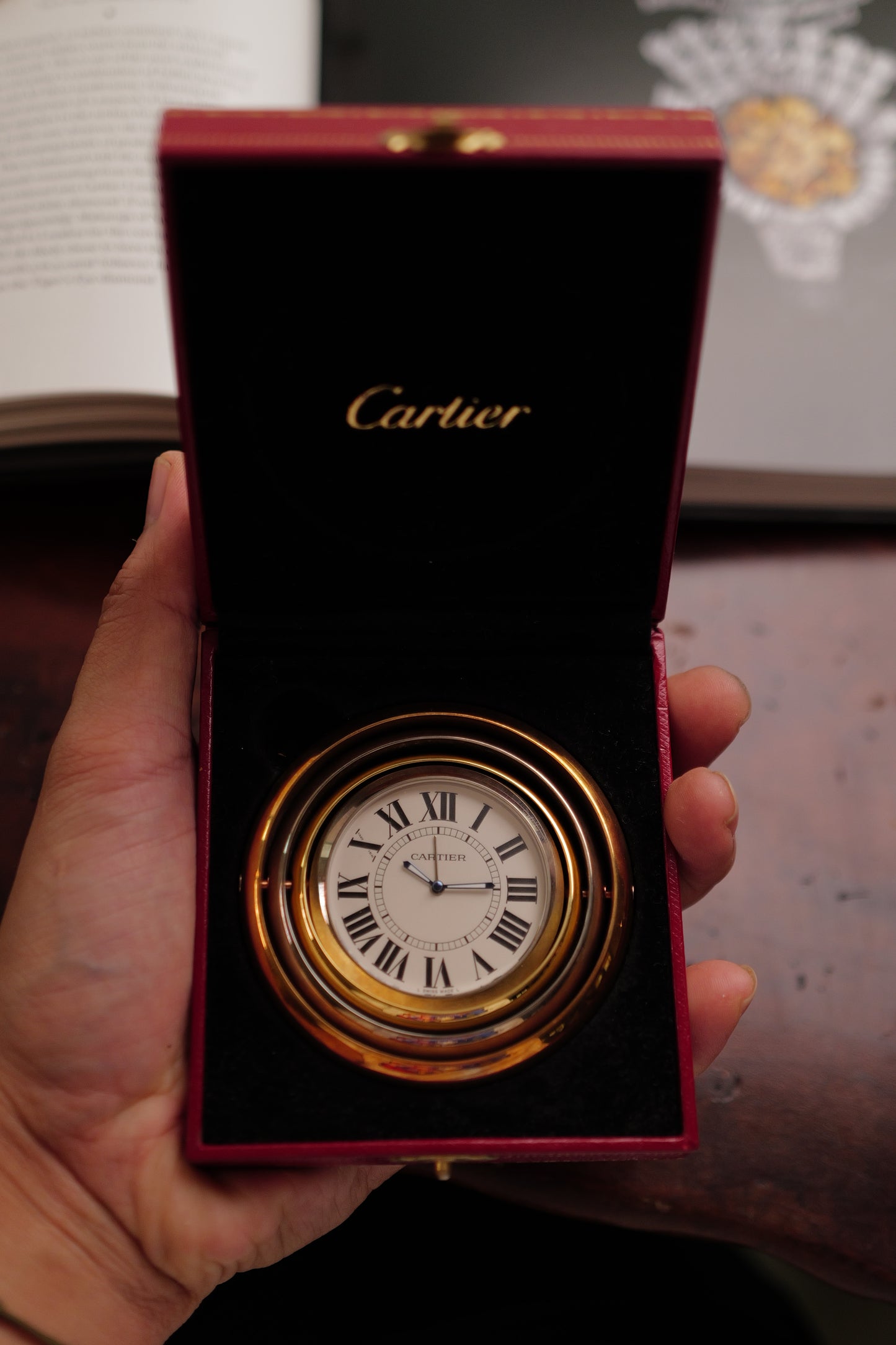 Cartier Trinity Clock w/ original box Circa. 1990s