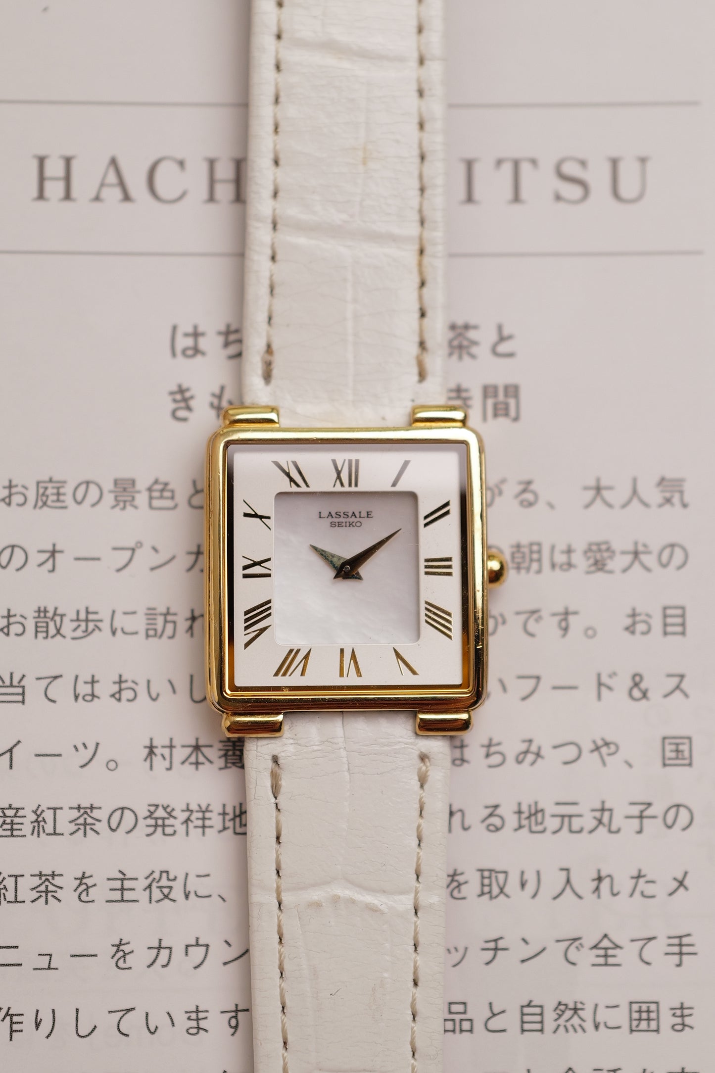 Seiko Lassale "Mother of Pearl Square" Circa. 1985